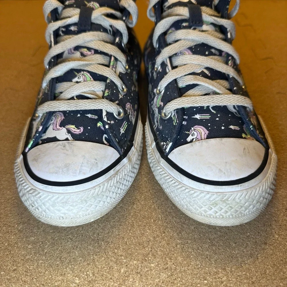 Converse Chuck Taylor All Star High Top Unicorn Navy Blue Kids Shoes 5 666201C